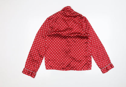 Womens UK Size S La Senza Red Basic Button-Up