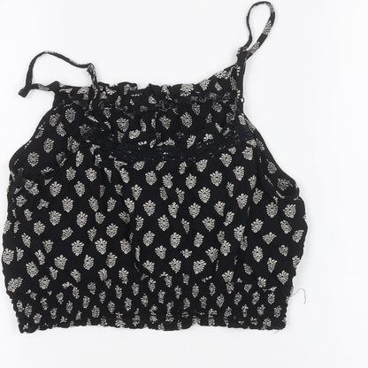 Miss Selfridge Womens Black   Basic T-Shirt Size 10