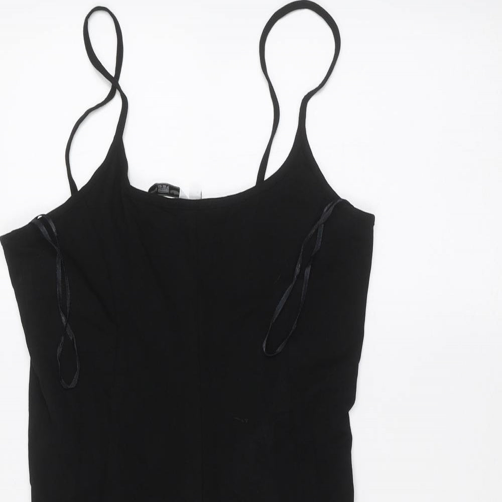 Womens UK Size 12 New Look Black Basic T-Shirt