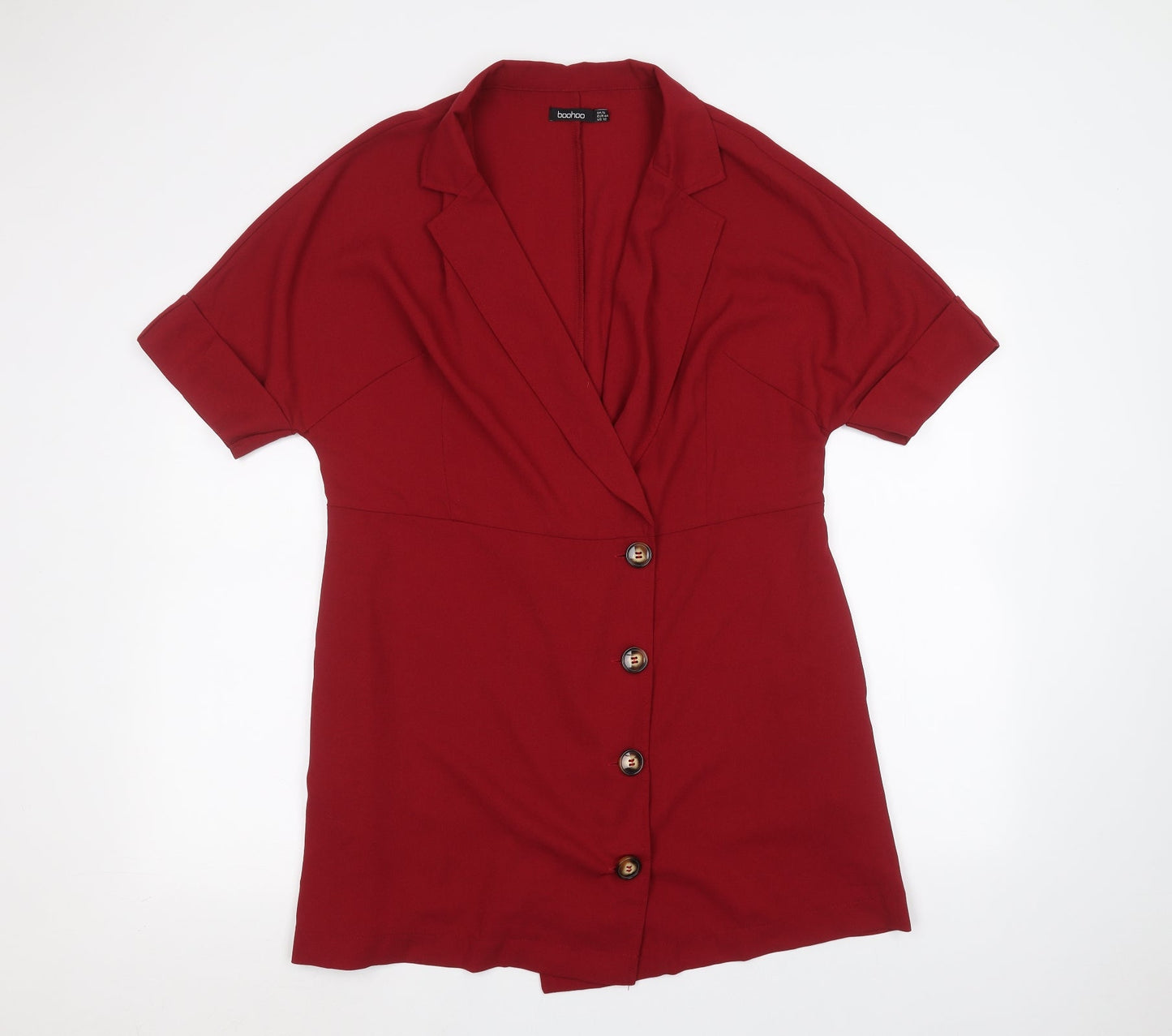 Boohoo Womens Red   Jacket Coatigan Size 16