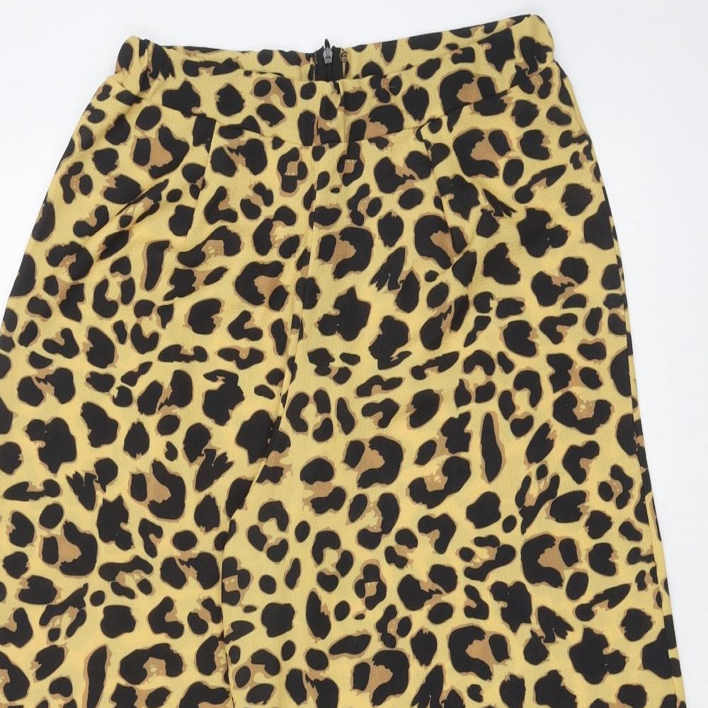 Womens UK Size 14 Boohoo Regular Fit  Yellow Trousers