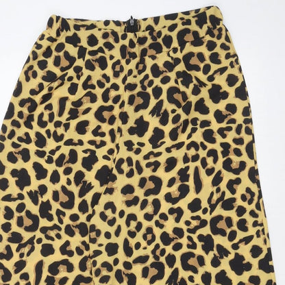 Womens UK Size 14 Boohoo Regular Fit  Yellow Trousers