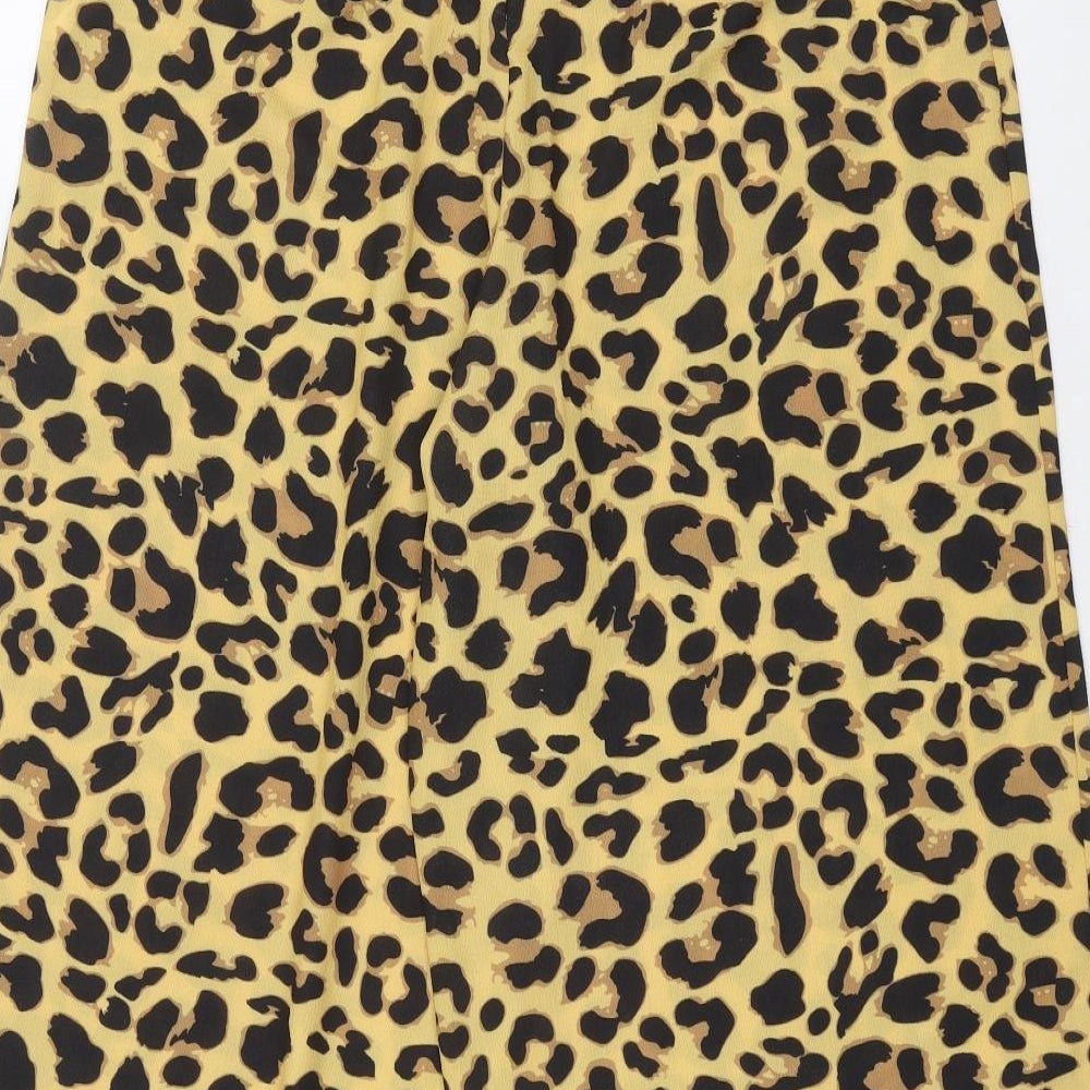 Womens UK Size 14 Boohoo Regular Fit  Yellow Trousers