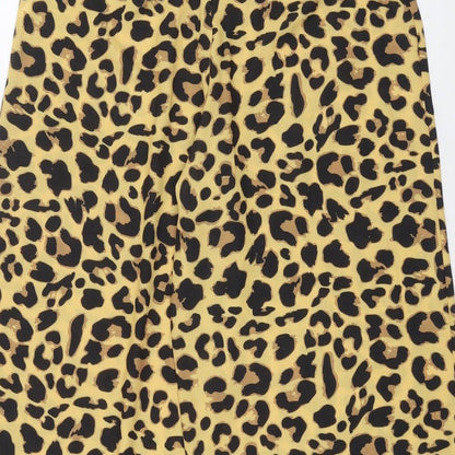 Womens UK Size 14 Boohoo Regular Fit  Yellow Trousers