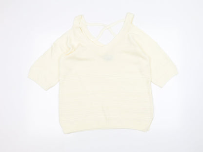 F&F Womens White   Pullover Jumper Size 14