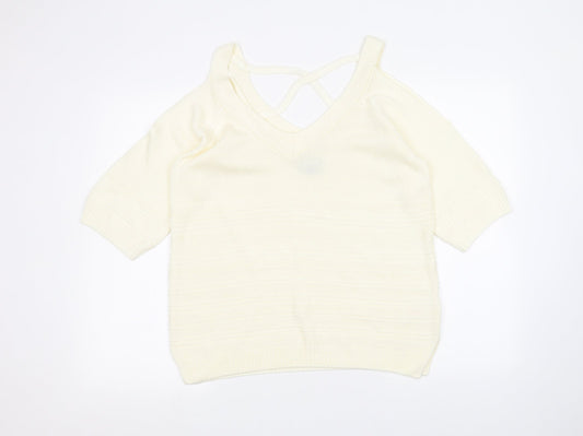 F&F Womens White   Pullover Jumper Size 14