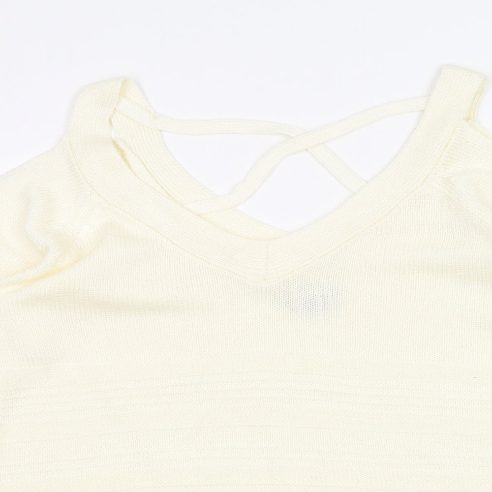 F&F Womens White   Pullover Jumper Size 14