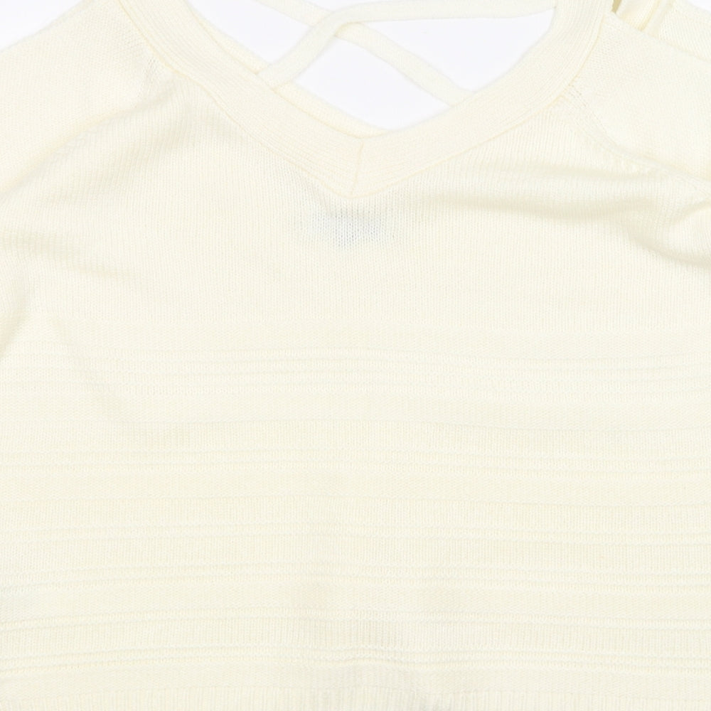 F&F Womens White   Pullover Jumper Size 14