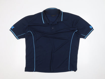 Dimentions Mens Blue    Polo Size L