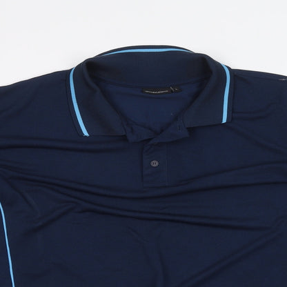 Dimentions Mens Blue    Polo Size L