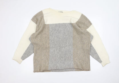 George Womens White   Pullover Jumper Size L