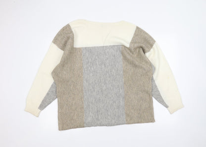 George Womens White   Pullover Jumper Size L