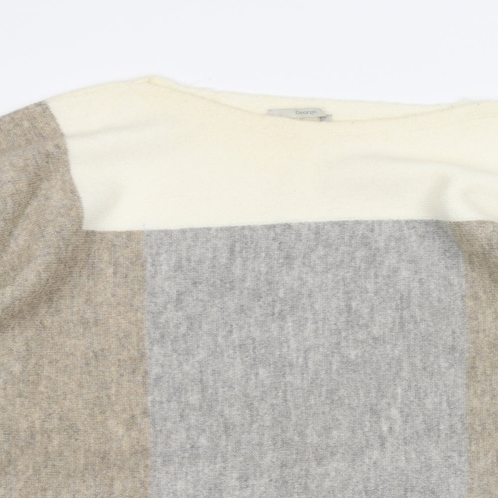 George Womens White   Pullover Jumper Size L