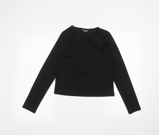 Primark Girls Black   Basic T-Shirt Size 12 Years