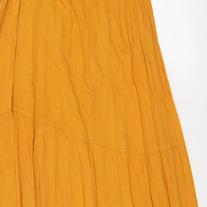 Primark Womens Yellow   A-Line  Size 8