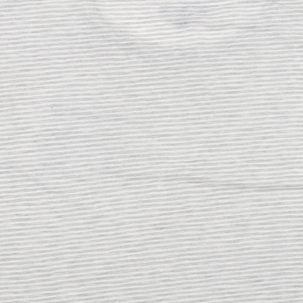 Primark Womens White Striped  Basic T-Shirt Size S