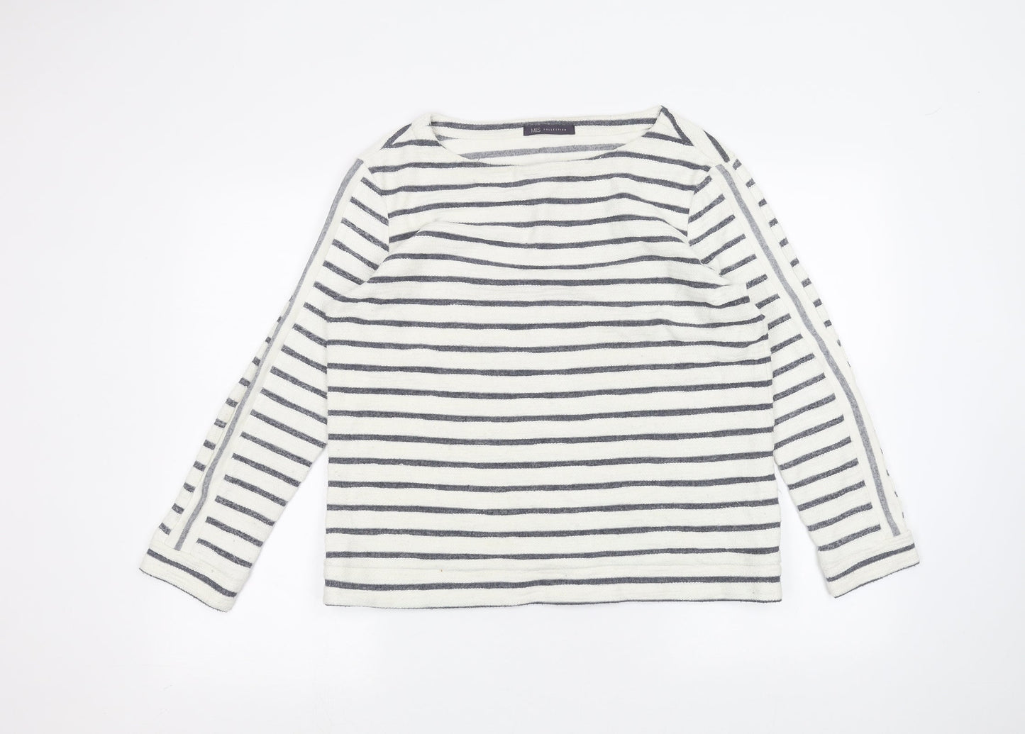 Womens UK Size 12 Marks and Spencer White Pullover Jumper