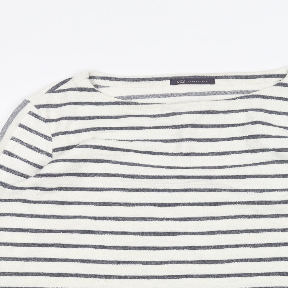 Womens UK Size 12 Marks and Spencer White Pullover Jumper