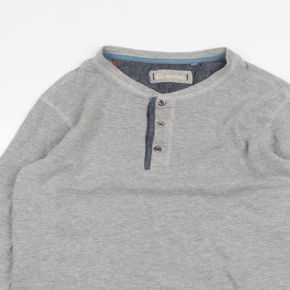 Avenue Mens Grey   Pullover Jumper Size L