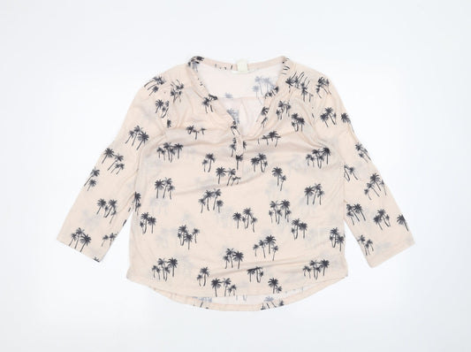Womens UK Size S H&M Pink Basic T-Shirt