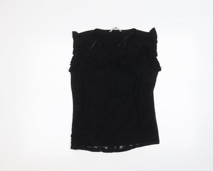 Red Herring Womens Black   Basic T-Shirt Size 12