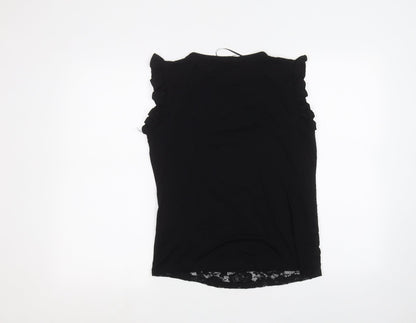 Red Herring Womens Black   Basic T-Shirt Size 12