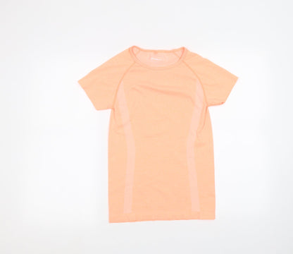 Womens UK Size 6 workout Orange Basic T-Shirt