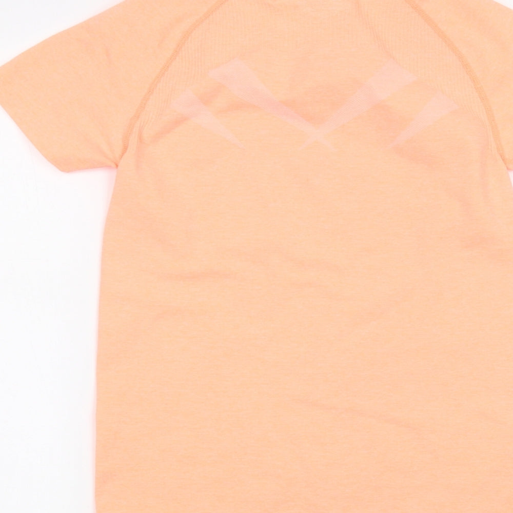 Womens UK Size 6 workout Orange Basic T-Shirt