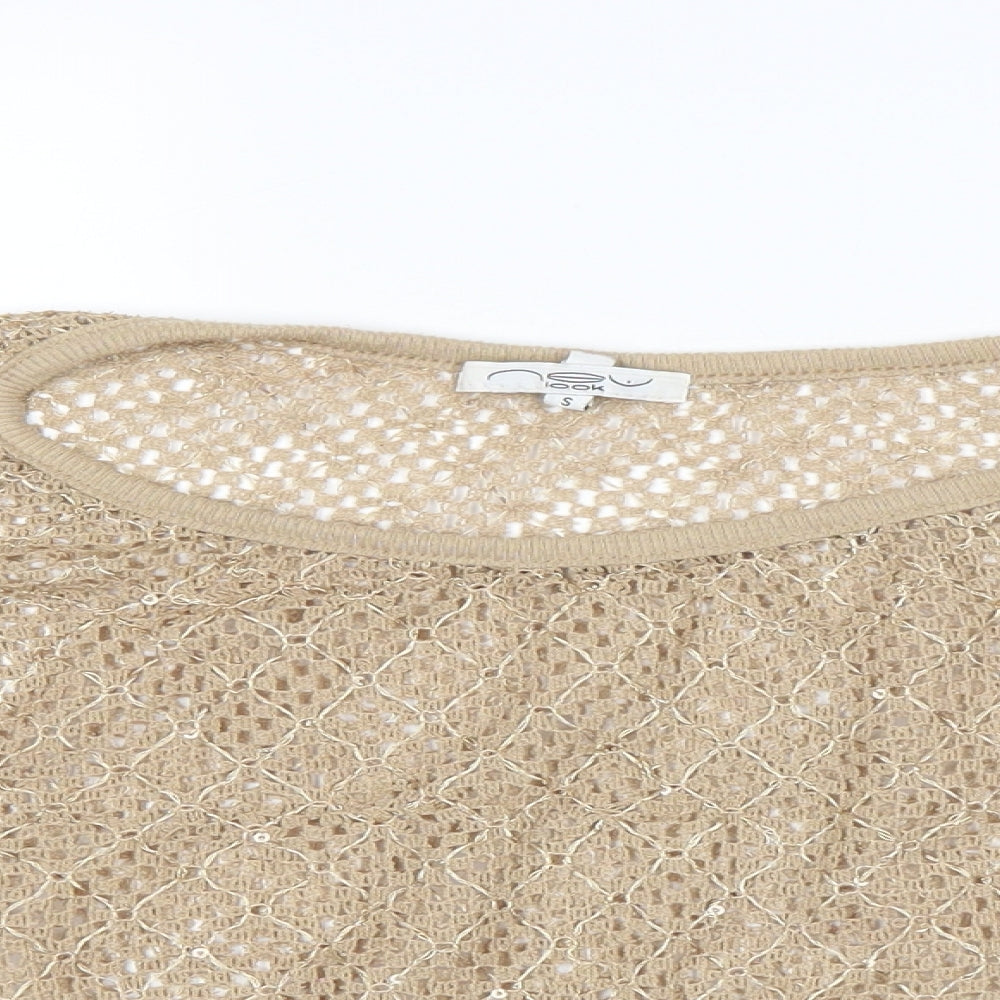 Womens UK Size S New Look Beige Pullover Jumper
