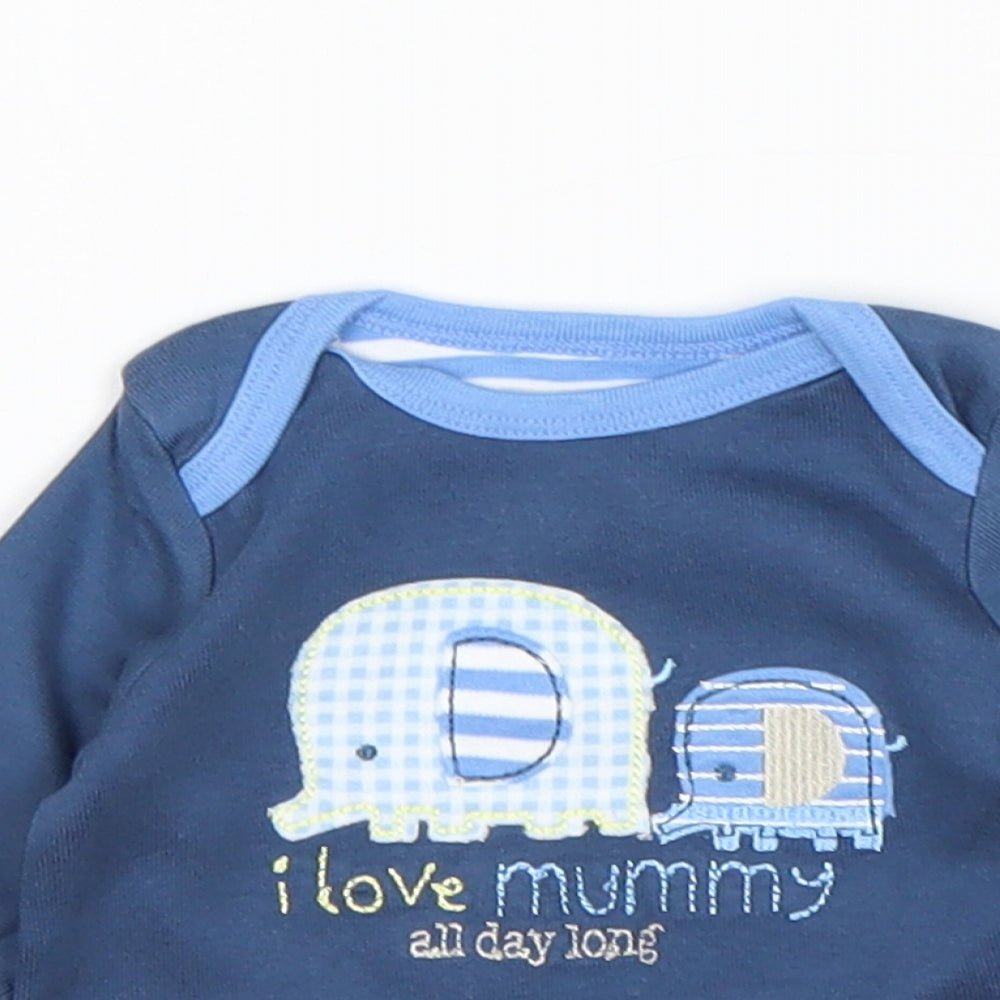 Mothercare  Boys Blue   Basic T-Shirt Size 0-3 Months