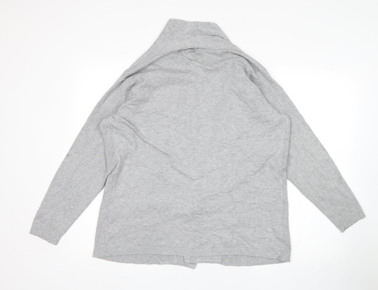 Womens UK Size L BM Grey Wrap Jumper