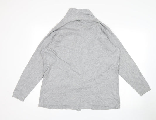 Womens UK Size L BM Grey Wrap Jumper