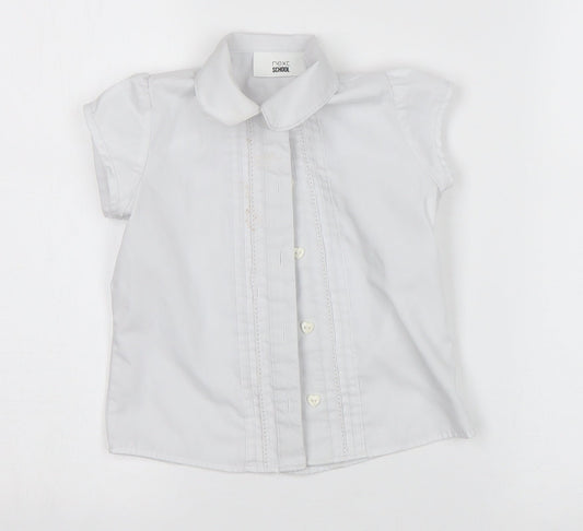 NEXT Girls White   Basic Button-Up Size 4 Years