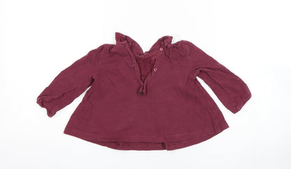 NEXT Girls Purple   Basic T-Shirt Size 6-9 Months