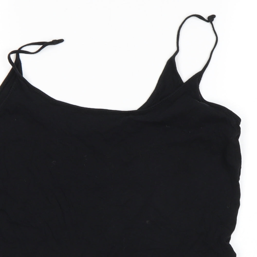 Womens UK Size 12 Topshop Black Basic Tank