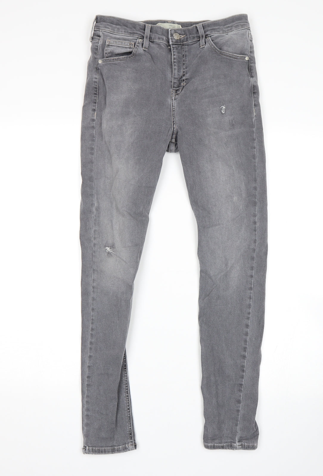 Topshop Womens Grey   Skinny Jeans Size 30 in L32 in
