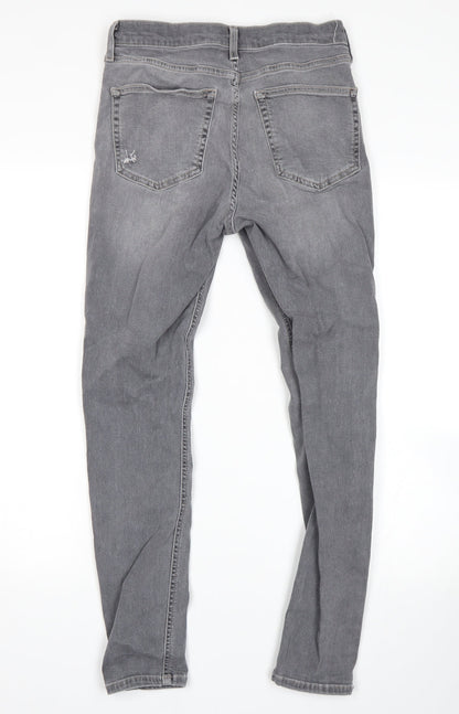 Topshop Womens Grey   Skinny Jeans Size 30 in L32 in