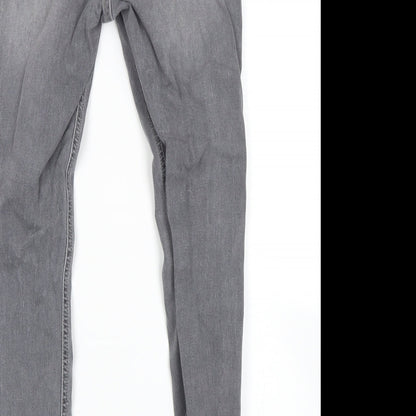 Topshop Womens Grey   Skinny Jeans Size 30 in L32 in