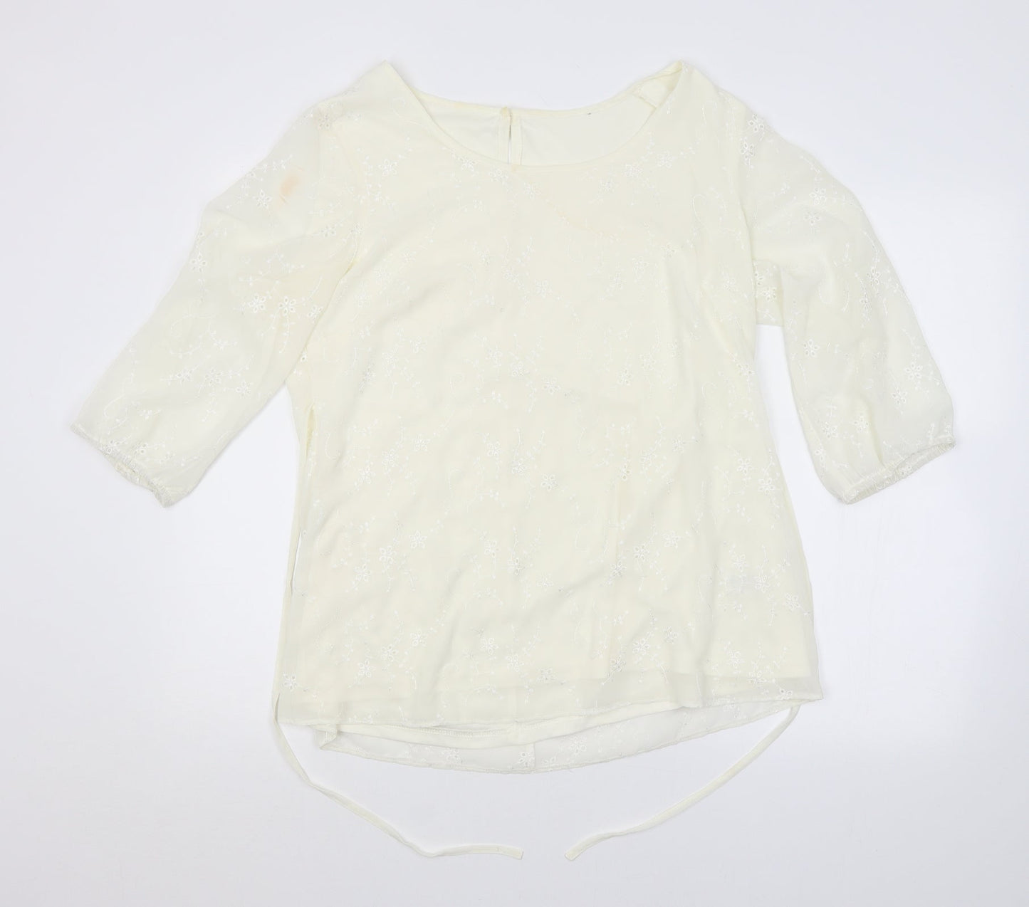 Womens UK Size 12 Wardrobe White Basic Blouse