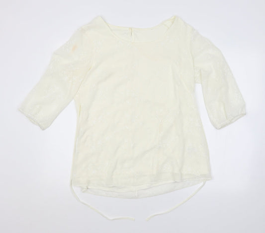 Womens UK Size 12 Wardrobe White Basic Blouse