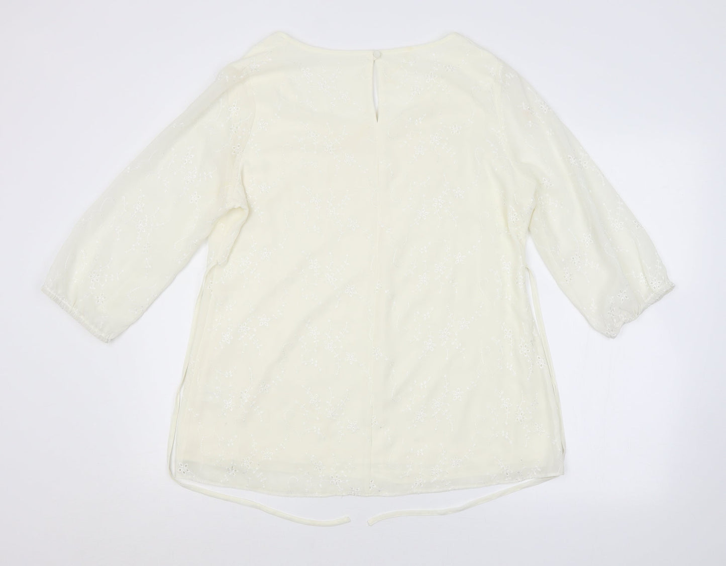 Womens UK Size 12 Wardrobe White Basic Blouse