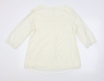 Womens UK Size 12 Wardrobe White Basic Blouse
