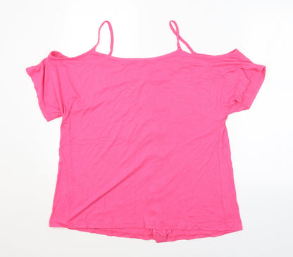 George Womens Pink   Basic Button-Up Size 14