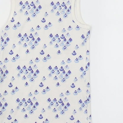 NEXT Girls White Argyle/Diamond  Basic Tank Size 6 Years