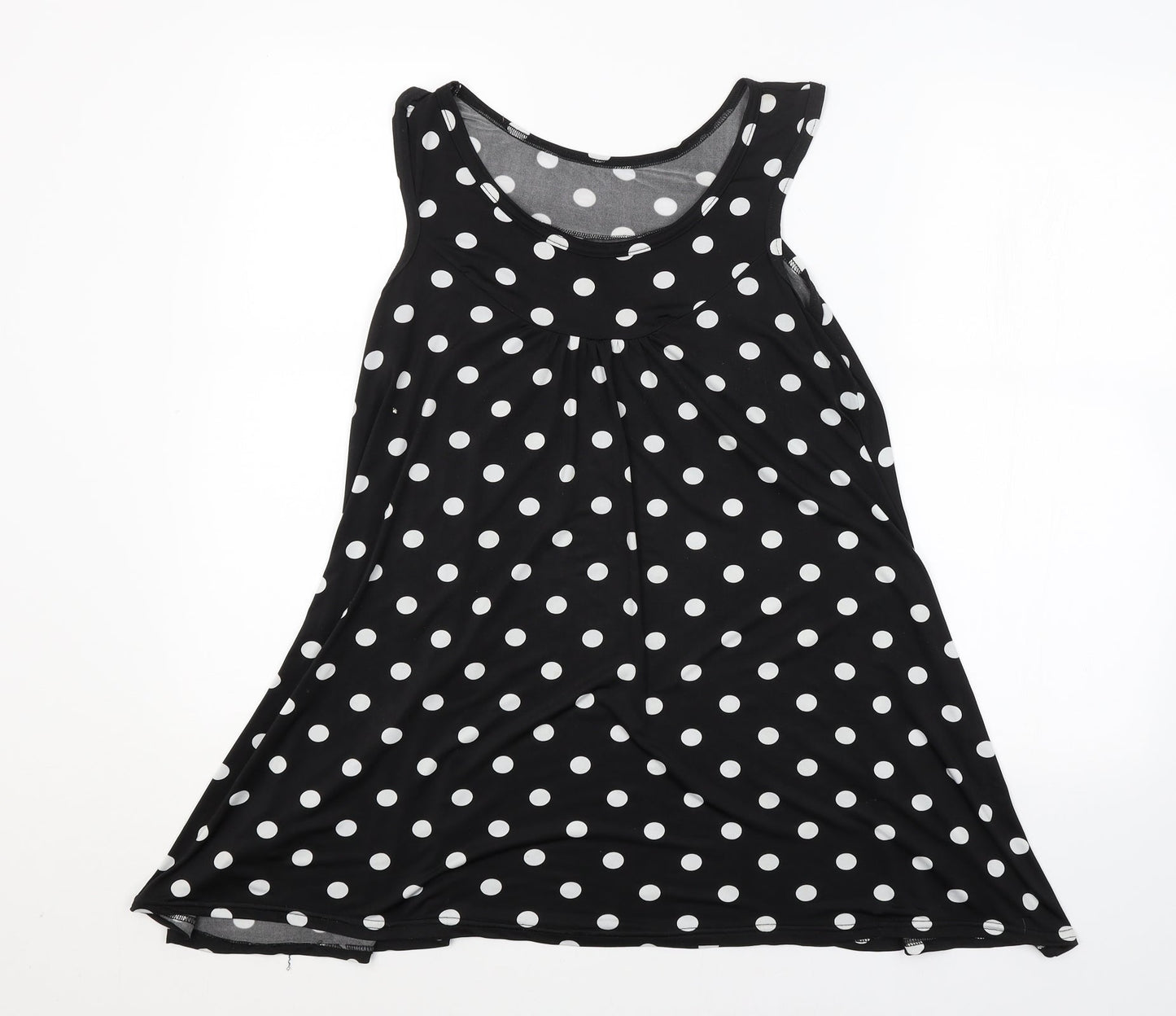 Womens UK Size 12 Preworn Black Basic Tank