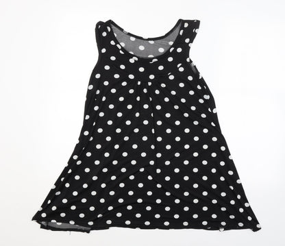 Womens UK Size 12 Preworn Black Basic Tank