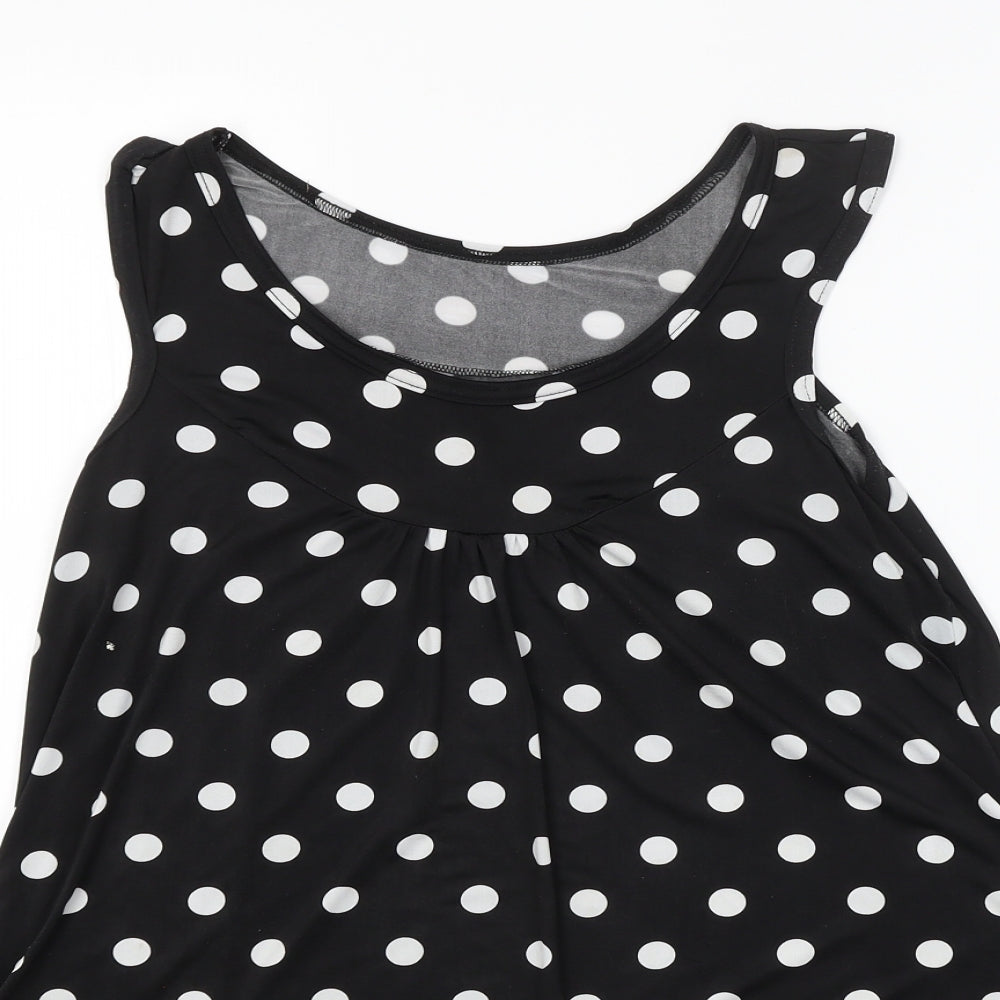 Womens UK Size 12 Preworn Black Basic Tank