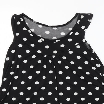 Womens UK Size 12 Preworn Black Basic Tank