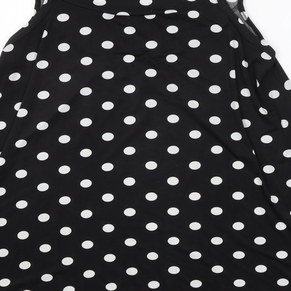 Womens UK Size 12 Preworn Black Basic Tank
