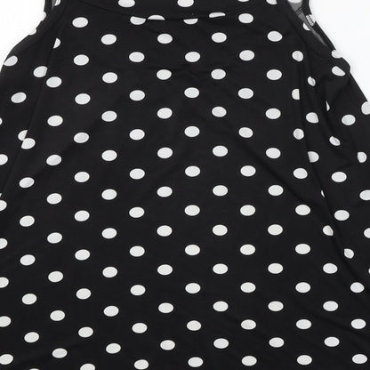 Womens UK Size 12 Preworn Black Basic Tank